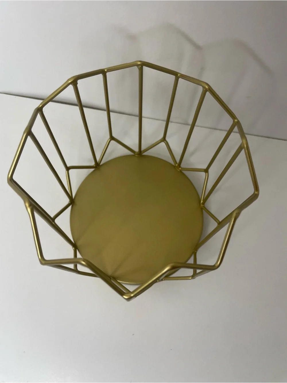 Fall Candle Holder, Gold Geometric Metal, 3 Wick candle holder, Votive candle